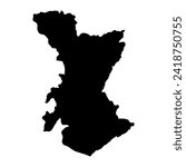 Kenema District map, administrative division of Sierra Leone. Vector illustration.