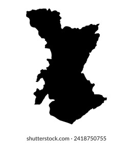 Kenema District map, administrative division of Sierra Leone. Vector illustration.