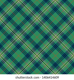 Kennedy Ancient Tartan. Diagonal cell, seamless pattern for fabric, kilts, skirts, plaids