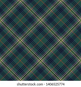 Kennedy Modern Tartan. Diagonal cell, seamless pattern for fabric, kilts, skirts, plaids