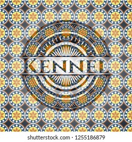 Kennel arabesque emblem background. arabic decoration.