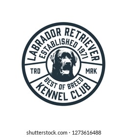 KENNEL CLUB emblem template.  Vector illustration.