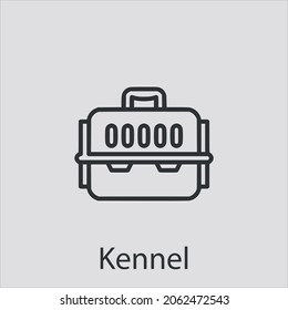 kennel icon vector icon.Editable stroke.linear style sign for use web design and mobile apps,logo.Symbol illustration.Pixel vector graphics - Vector
