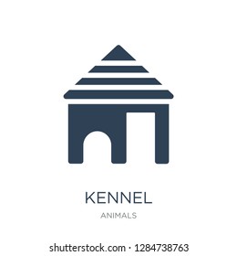 kennel icon vector on white background, kennel trendy filled icons from Animals collection, kennel vector illustration