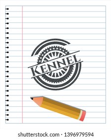 Kennel pencil effect. Vector Illustration. Detailed.