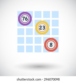 Keno. Flat vector icon for mobile and web applications. Vector illustration.