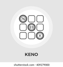 Keno Icon Vector. 