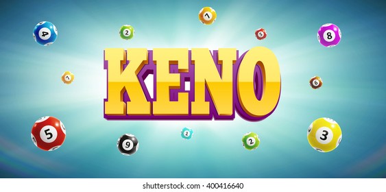 Keno Lottery Balls And Place For Text