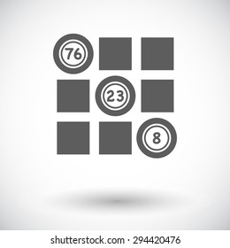 Keno. Single flat icon on white background. Vector illustration.