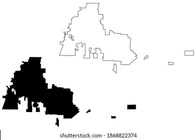 Kent City, Washington (United States cities, United States of America, usa city) map vector illustration