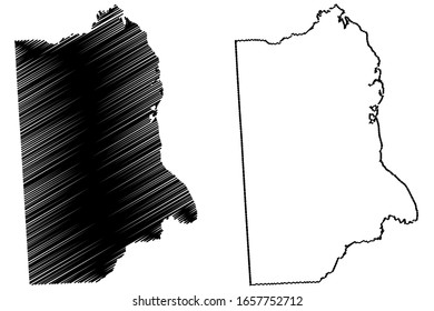Kent County, Delaware (U.S. county, United States of America,USA, U.S., US) map vector illustration, scribble sketch Kent map