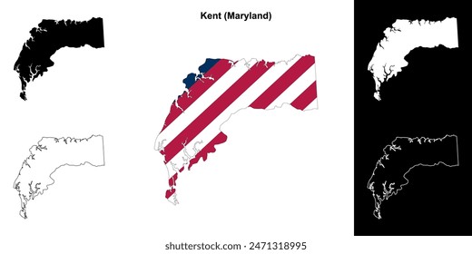 Kent County (Maryland) outline map set