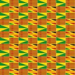 Kente-duken. Afrikansk Textil. Etniskt Sömlöst Mönster. Tribal Geometriskt Tryck. 