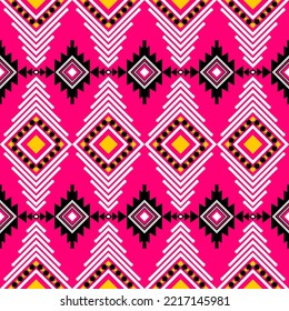 Kente cloth. African textile. Ethnic seamless pattern. Tribal geometric print.