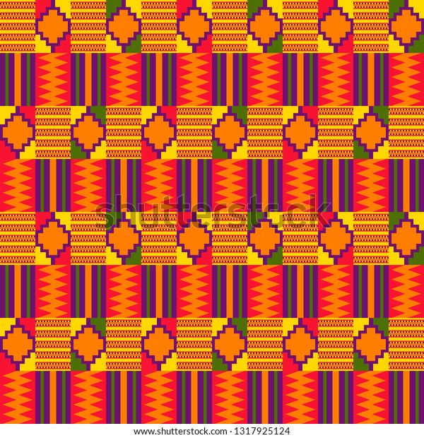 Kente Cloth African Textile Ethnic Seamless Stock Vector (Royalty Free ...