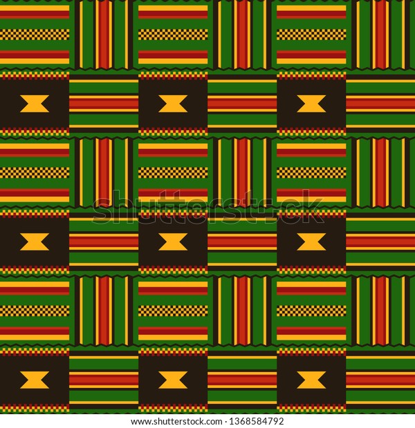 Kente Cloth African Textile Ethnic Seamless Stock Vector (Royalty Free ...