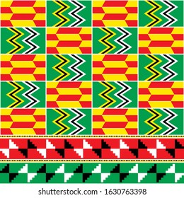 Kente nwentoma cloth style vector seamless pattern, retro design with geometric shapes inspired by African tribal fabrics or textiles from Ghana . Abstract repetitive design, Kente wedding dress style