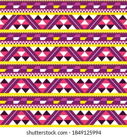 kente-african-patterAfrican tribal design Kente nwentoma textiles style vector seamless pattern, retro design with geometric shapes inspired by Ghana traditional cloths. Abstract repetitive design