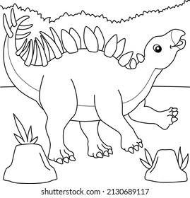 Kentrosaurus Coloring Page for Kids