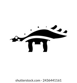 kentrosaurus dinosaur animal glyph icon vector. kentrosaurus dinosaur animal sign. isolated symbol illustration