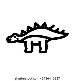 kentrosaurus dinosaur animal line icon vector. kentrosaurus dinosaur animal sign. isolated contour symbol black illustration