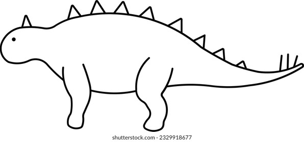 Kentrosaurus dinosaur extinct Jurassic animal Outline