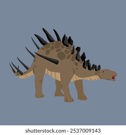 Dinossauro Kentrosaurus Herbivore dinossauro espigado-de volta, vive em florestas secas.