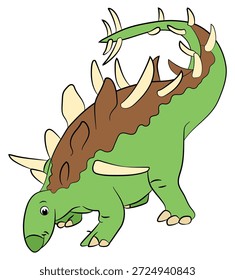 Dinossauro kentrosaurus em um fundo branco