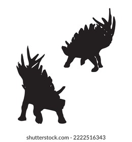 Kentrosaurus Dinosaur Vector Illustration Silhouette
