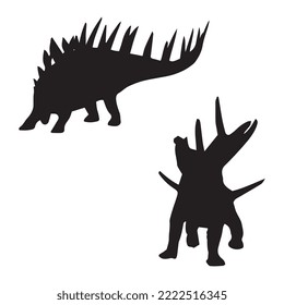 Kentrosaurus Dinosaur Vector Illustration Silhouette