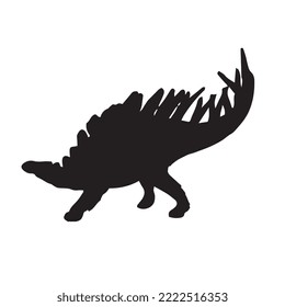 Kentrosaurus Dinosaur Vector Illustration Silhouette