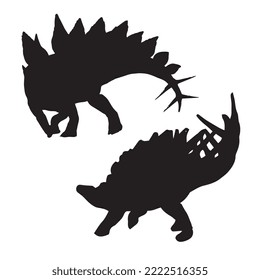 Kentrosaurus Dinosaur Vector Illustration Silhouette