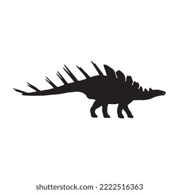 Kentrosaurus Dinosaur Vector Illustration Silhouette