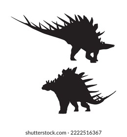 Kentrosaurus Dinosaur Vector Illustration Silhouette