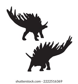 Kentrosaurus Dinosaur Vector Illustration Silhouette