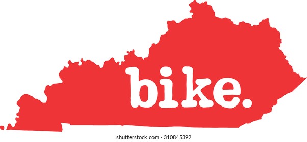 Kentucky bike state vector sign
