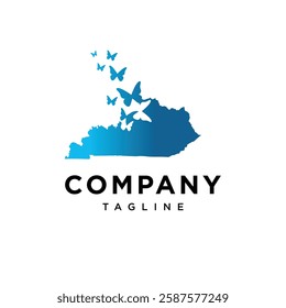 Kentucky Butterfly Logo Icon Vector