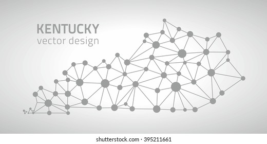 Kentucky contour vector map