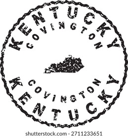 Mapa do selo redondo de Kentucky Covington