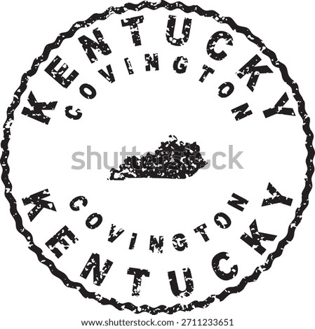 Kentucky Covington Round Seal Map Design