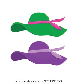 Kentucky derby hats design vector flat modern isolated illustration