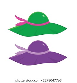 Kentucky derby hats design vector flat modern isolated illustration