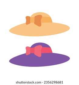 Kentucky derby hats design vector flat modern isolated illustration