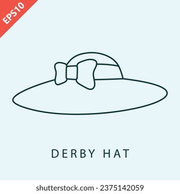 Kentucky derby hats design vector flat modern isolated illustration