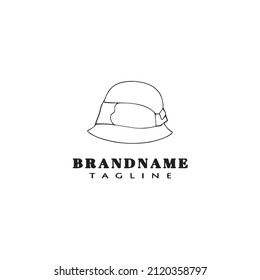 kentucky derby hats logo icon cartoon design template black modern isolated vector illustration