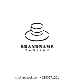 kentucky derby hats logo icon cartoon design template modern isolated vector illustration