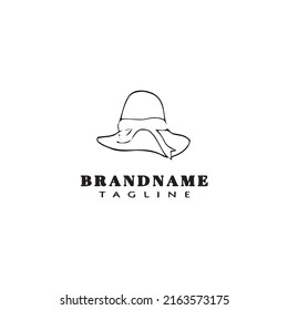 kentucky derby hats logo icon cartoon design template black modern isolated vector