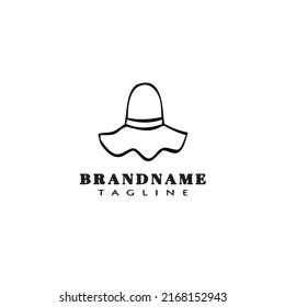 kentucky derby hats logo icon cartoon design template black modern vector illustration