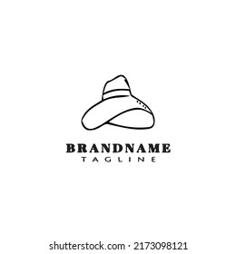 kentucky derby hats logo icon cartoon design template black modern isolated vector illustration