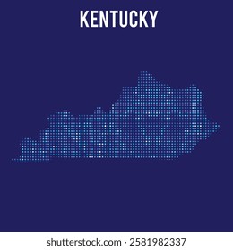 Kentucky digital DOTTED MAP on blue background.eps
